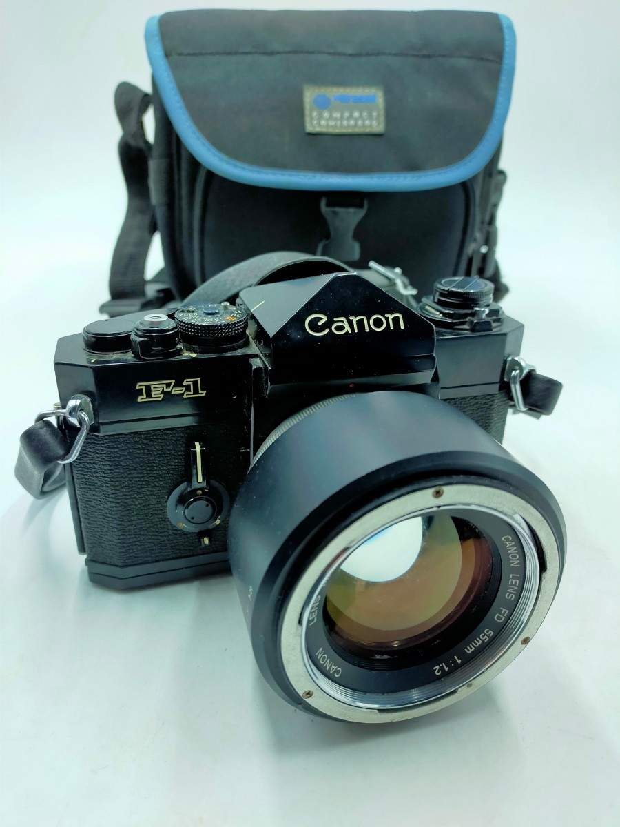 〇CANON F-1 フィルムカメラ ボタン電池式 ブラック キャノン ※動作未確認_画像1