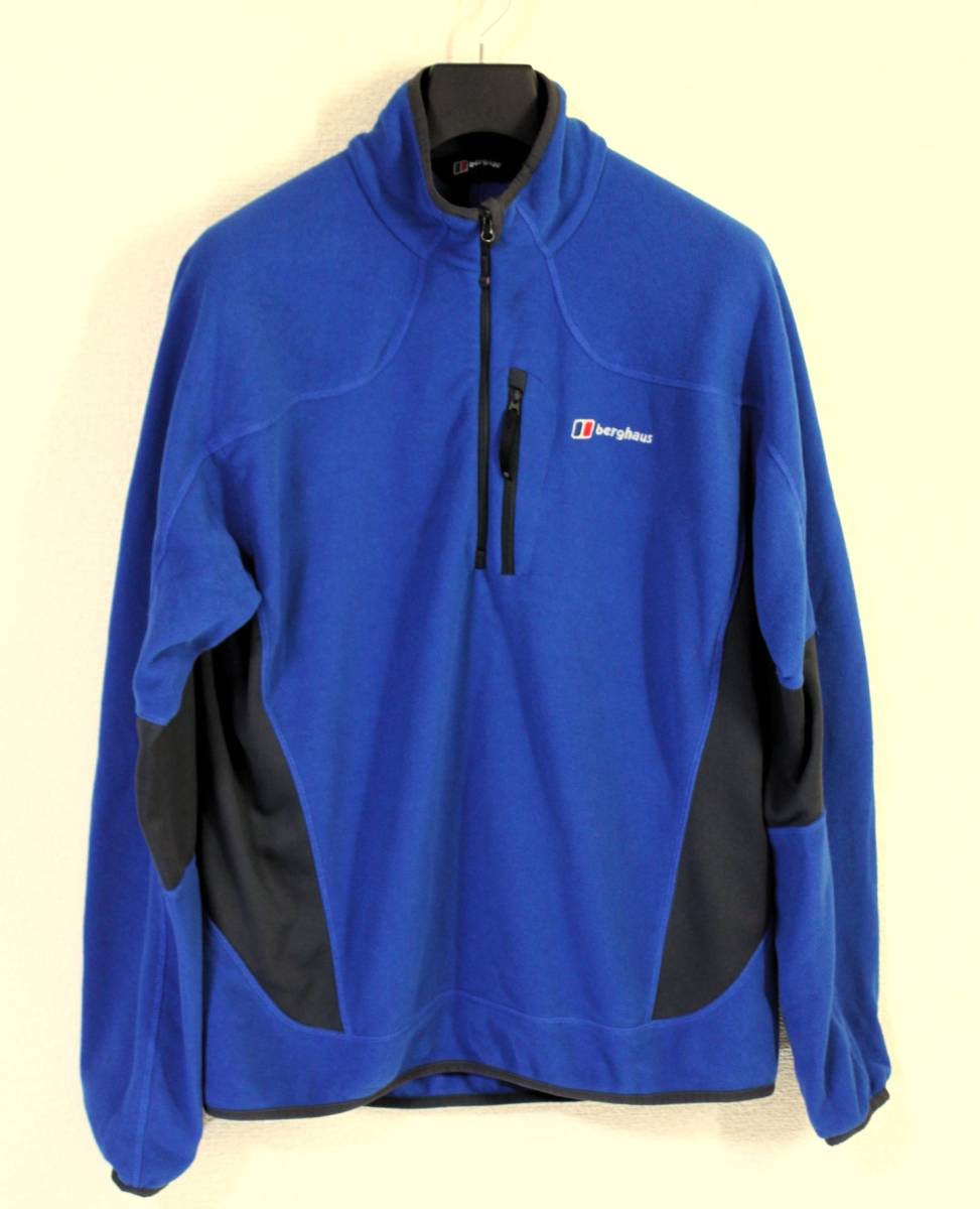 ◆berghaus バーグハウス◆ハーフジップ プルオーバー フリースジャケット 青 メンズ:L_画像1