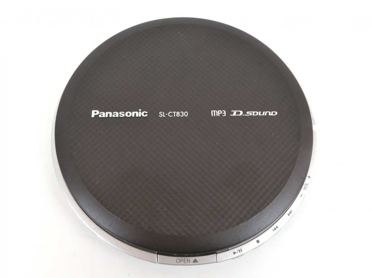 Panasonic パナソニック CDプレーヤー MP3 D.SOUND SL-CT830 ブラックxシルバー リモコン イヤホン ACアダプタ ポーチ 0125-032_画像2