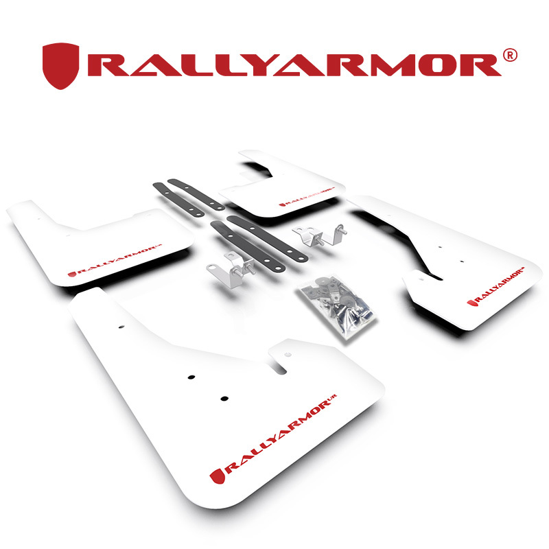 Rally Armor 2018- トヨタ カローラスポーツ 210系 マッドフラップ ホワイト/レッド 正規輸入品_画像1