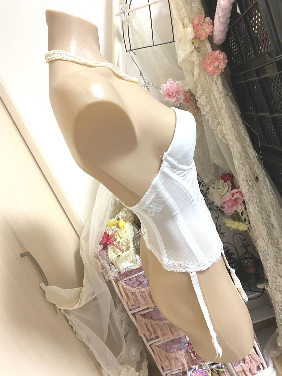 ◆スリーインワンE65◆ワコール【WACOAL BRIDAL】ワイヤーブラ*ビスチェ：ホワイト BUA600_画像3