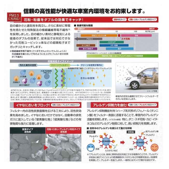 ピットワーク エアコンフィルター 三菱 コルトプラス Z23W用 AY685-NS025-02 MN164403 花粉・におい・アレルゲン対応タイプ PITWORK_画像6