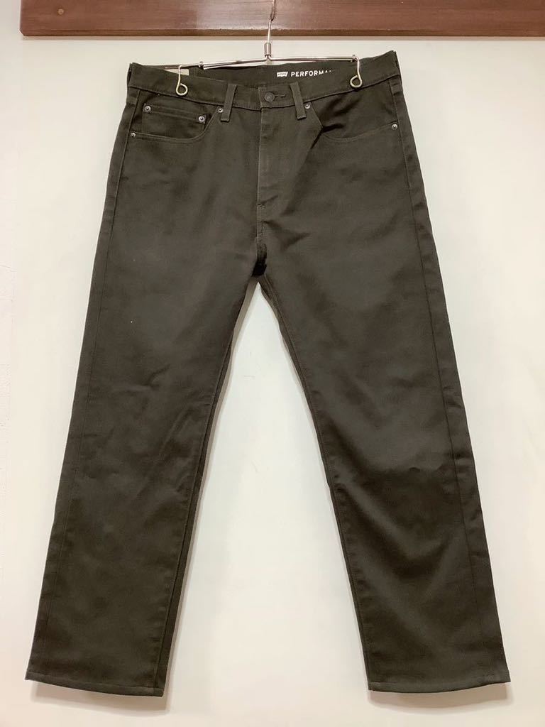 R-1178 Levi's PREMIUM リーバイス プレミアム 505 暖パン カラーパンツ W34 ブラウングレー PERFORMANCE_画像1