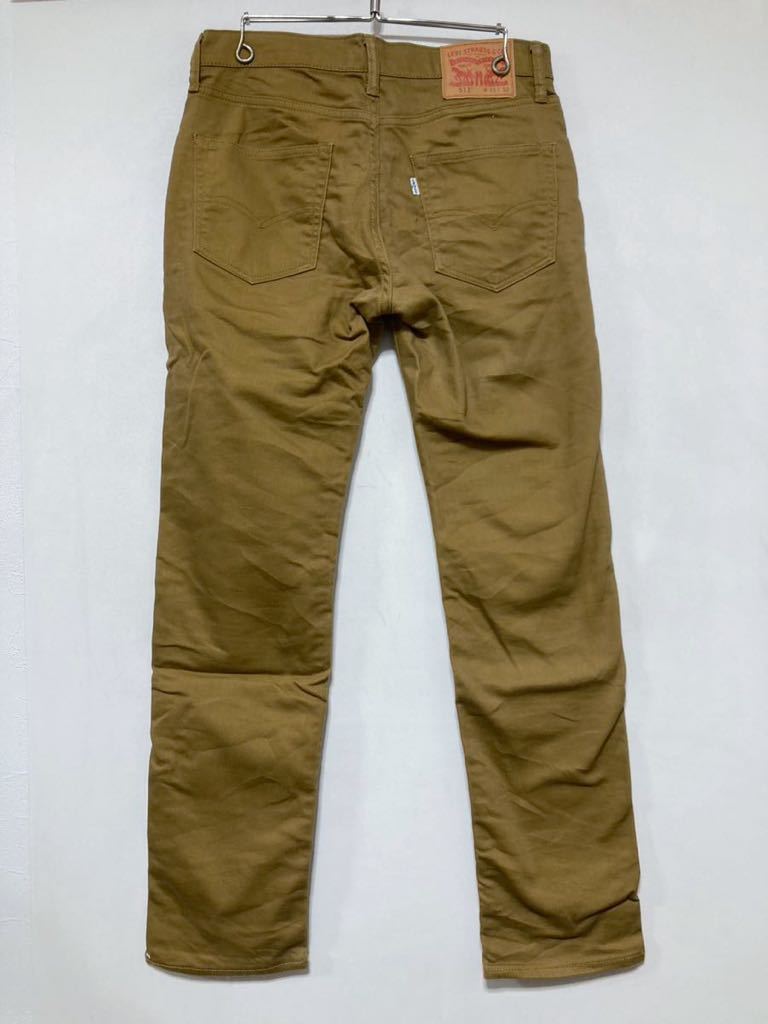 S-1192 Levi's リーバイス 511 カラーパンツ カラージーンズ W31 秋冬用 スリム ストレッチ ブラウン _画像2