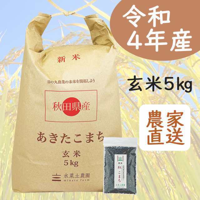 米 お米 玄米 5kg 秋田県産 あきたこまち 令和4年産 おまけ 古代米30g付き_画像4