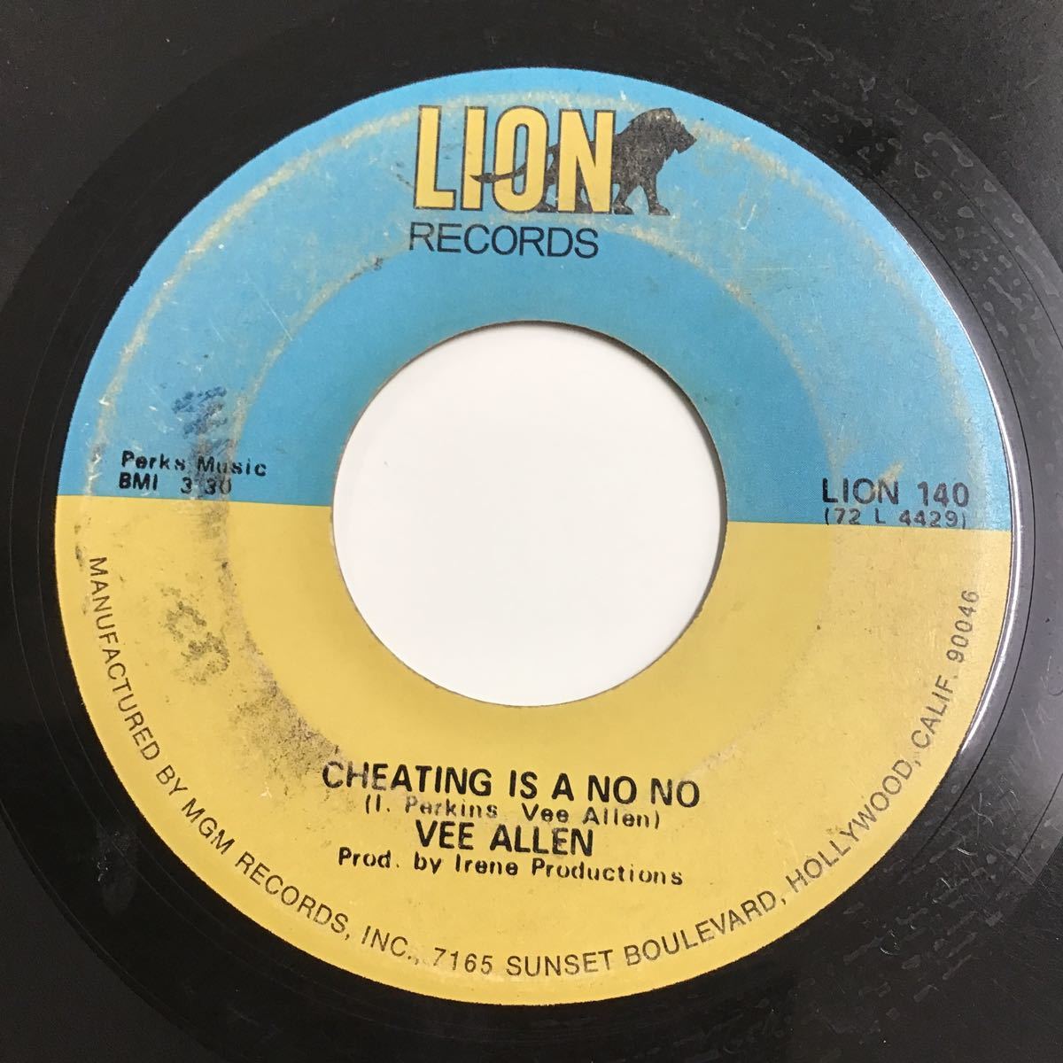 US盤 SOUL 45 / VEE ALLEN / CHATING IS A NO NO / CAN I_画像2