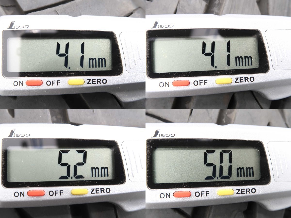 4本 TWS 鍛造 社外 19インチ 8J +46 5H 112 ラジアル タイヤおまけ ブリヂストン レグノGR-X 235/35R19 メルセデス ベンツ Aクラス Eクラス_上段左上より1～4番の残溝画像となります。