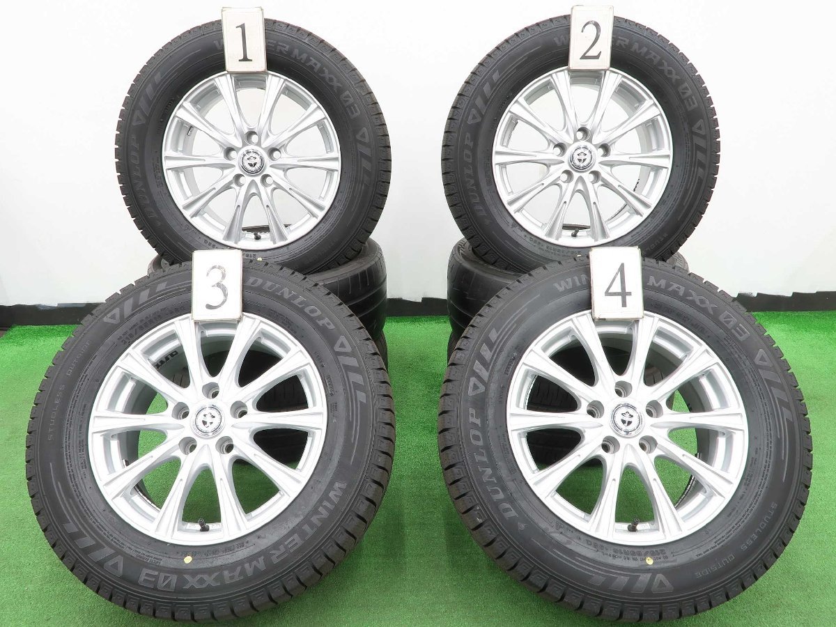 4本 社外 16インチ スタッドレス ダンロップ ウインターマックス WM03 2023年 215/65R16 アルファード ヴェルファイア カローラクロス C-HR_配送料金は下記をご確認下さい。