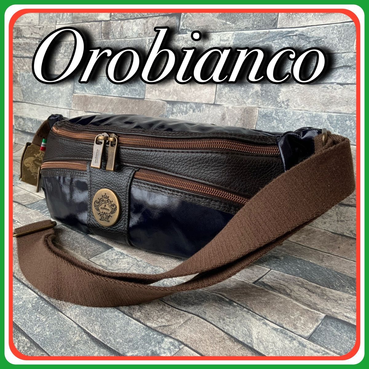 ◆ Orobiancoオロビアンコ ボディバッグ メンズ カジュアル 鞄  ウエストポーチ ショルダーバッグ