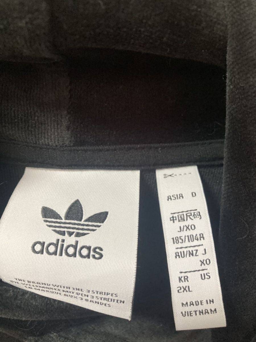adidas アディダス ベロア セットアップ ブラック 2XL ゆるだぼ adidas アディダス ベロア セットアップ ブラック 2XL ゆるだぼ