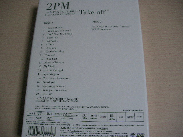 【即決】状態良好　DVD 1st JAPAN TOUR 2011'Take off'in MAKUHARI MESSE(初回生産限定版)_画像2