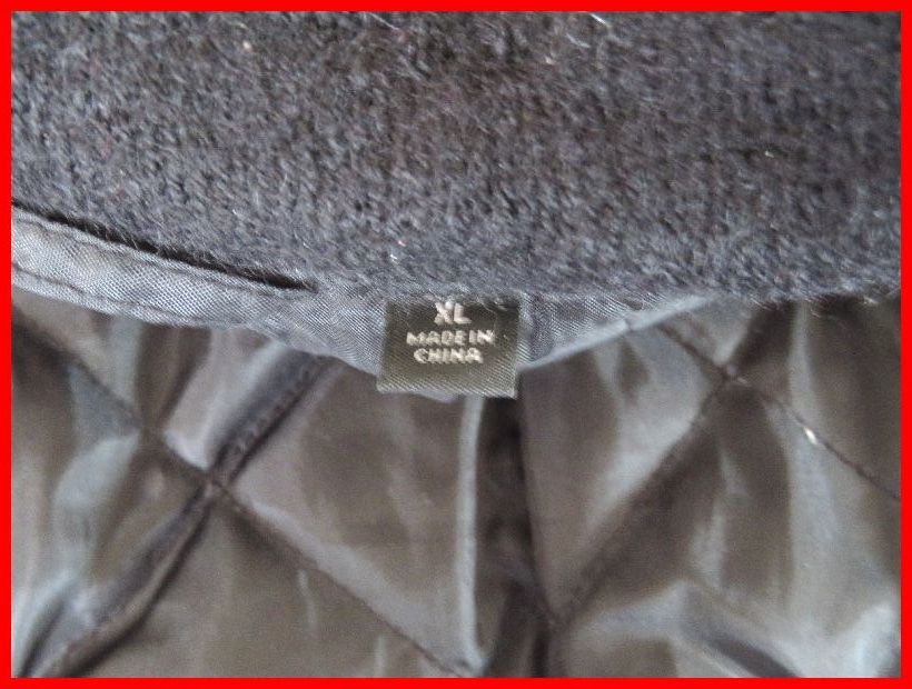 2401★SM-1055★ユニクロ UNIQLO コート ジャケット メンズ XLサイズ ブラック 中古品_画像4