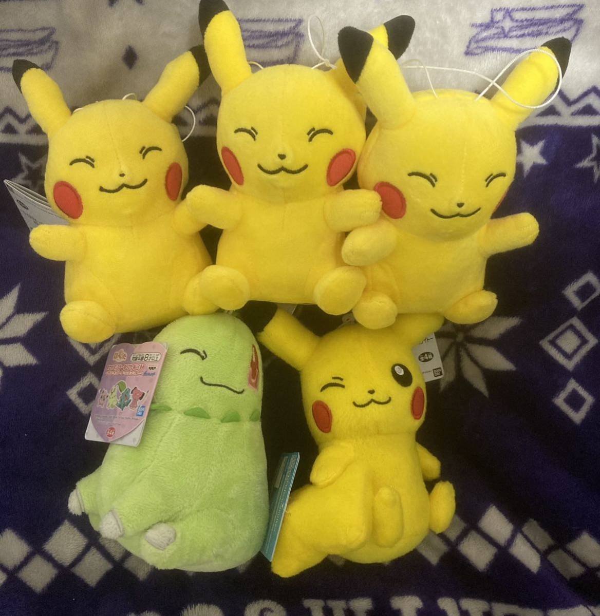 ポケットモンスターしっぽみてみて！ぬいぐるみ ピカチュウ  ポケモン グッズ ほぺぴたぬいぐるみ チコリータ まとめの画像1