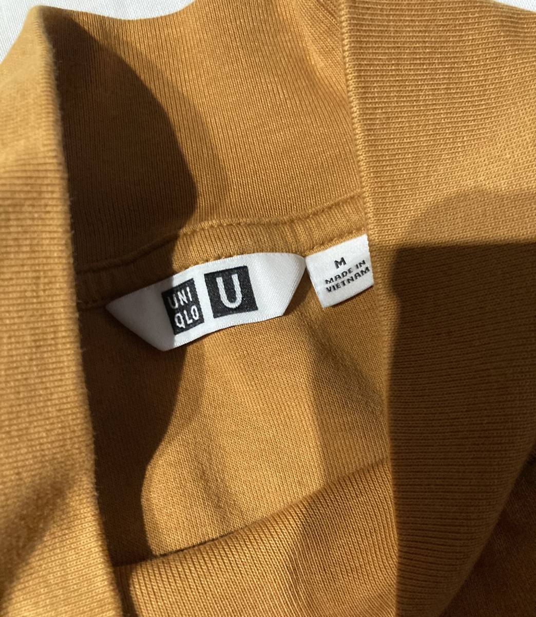 UNIQLO U モックネックプルオーバー 4枚セット ロンT 長袖Tシャツ M オフホワイト ブラック マスタード チャコール オーバーサイズ_画像2