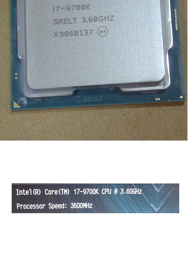 [条件付き返品可・送料込み][J19]INTEL CORE i7-9700K 3.60GHZ（1個）_画像2