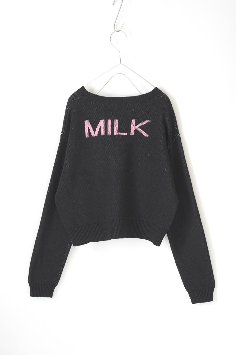 MILK:PINK IN PUNK TOPS/ロゴ入りニット/ミルク_画像2