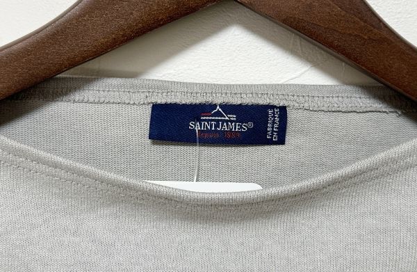 セントジェームス ウエッソン 無地 T6サイズ 長袖 Tシャツ カットソー PERLE パールグレー SAINT JAMES OUESSANT SOLIDの画像2