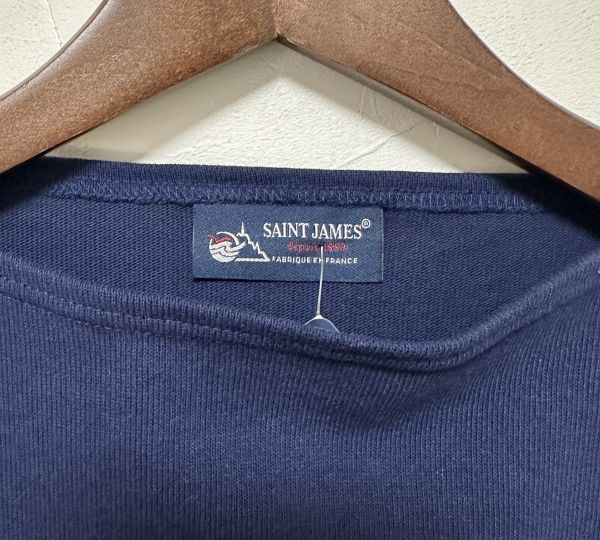 セントジェームス ウエッソン 無地 T1サイズ 長袖 Tシャツ カットソー MARINE 紺 マリン ネイビー SAINT JAMES OUESSANT SOLID_画像3