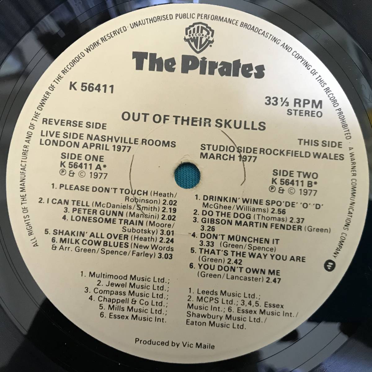LP●The Pirates / Out Of Their Skulls UKオリジナル盤 K 56411 PUB ROCK パブロック チバユウスケ「EVE OF DESTRUCTION」掲載盤_画像3