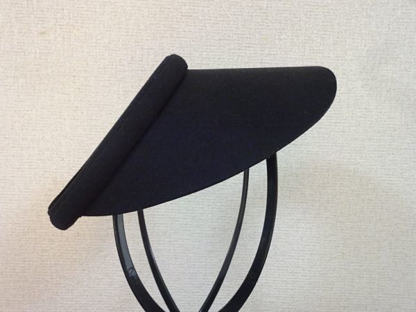 ￥ マルサン ¥ レディース・婦人用　黒色帽子　サンバイザー サイズ５６cm〜５８cm　キャップ　帽子　コットン帽_画像1