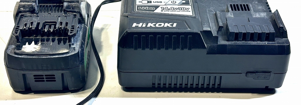 中古電動工具3点 HiKOKI(ハイコーキ) 急速充電器 UC18YDL、バッテリー BSL36B18、ドライバー プラケース WH36DA用_画像9