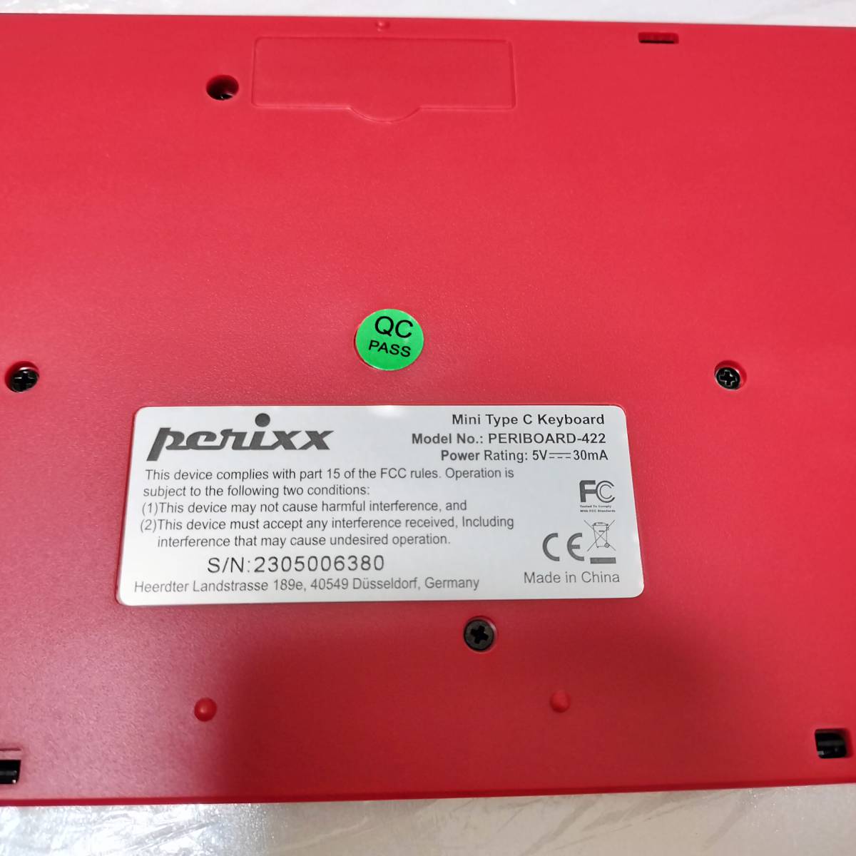1円オークション】 Perixx PERIBOARD-422 有線 usb c ケーブル ミニ