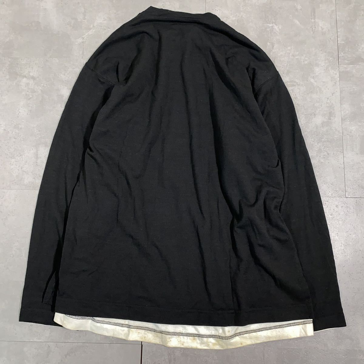 希少　COMME des GARCONS HOMME コムデギャルソンオム■90s AD1995 田中オム■ロゴ リバーシブル■長袖Tシャツ■アーカイブ ヴィンテージ_画像3