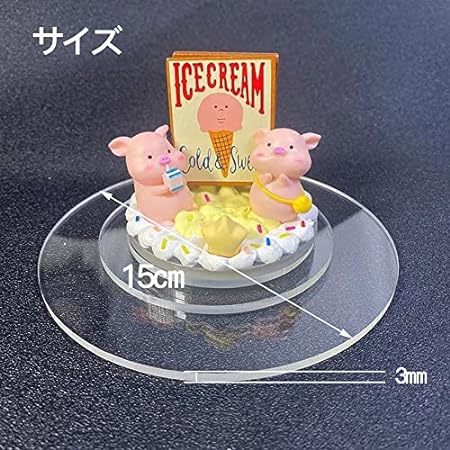 サムコス 透明アクリル板 5枚直径150mm厚さ3mm 丸 アクリルプレート 看板 インテリア 撮影台 標本 展示 キーホルダ_画像2