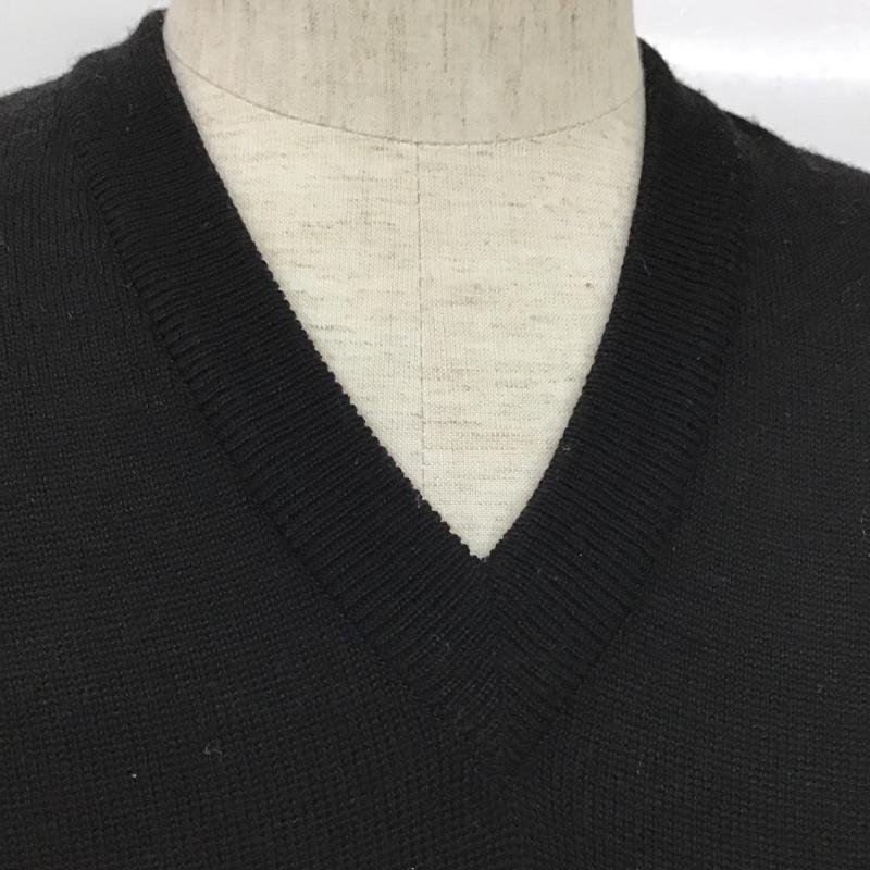 LACOSTE 2 ラコステ ニット、セーター 長袖 K-KN0700 CHEMISE LACOSTE Vネック ウール Knit Sweater 黒 / ブラック / 10103794_画像4