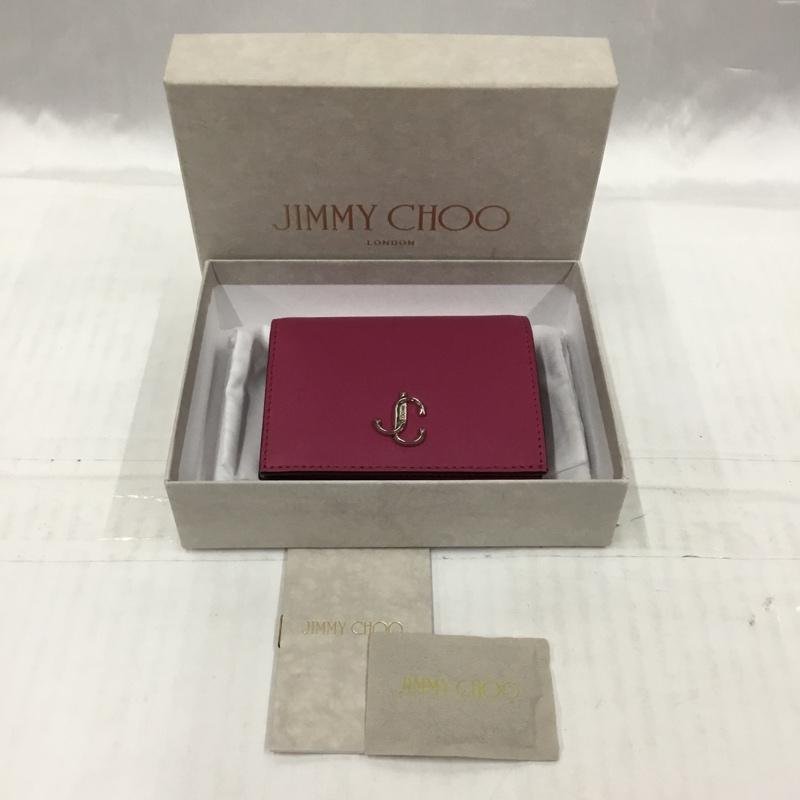 JIMMY CHOO 表記無し ジミーチュウ 財布 コンパクト財布 HANNE PKR 112274 箱有 二つ折り Wallet Compact Wallet 10104114