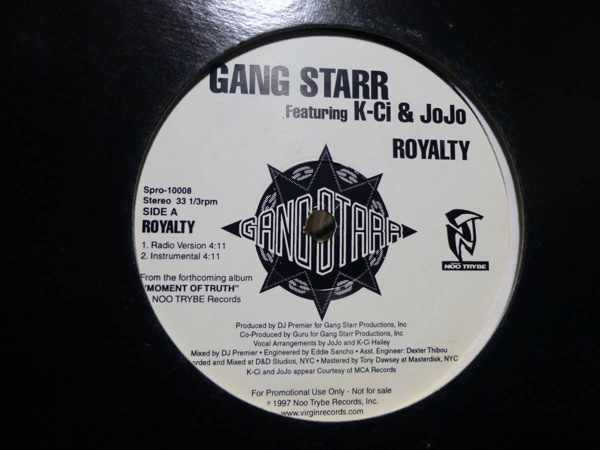 【premier/us promo only/us original】gang starr/royalty_画像1