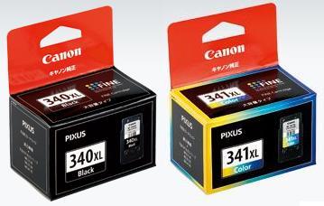 Canon純正インク　BC-340XL　BC-341XL（大容量）ブラック・カラー 新品2個セット_画像1