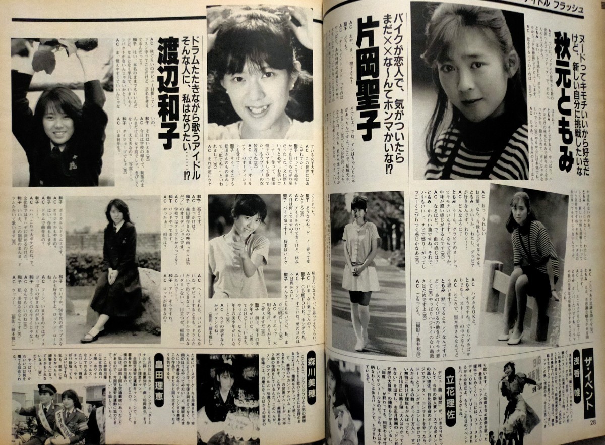 アクションカメラ 1987年8月 浅香唯 南野陽子大西結花 大場久美子 中村由真 茂野幸子 石原亜美 芹沢直美 中山美穂 石原亜美 桜沢ありす_画像7