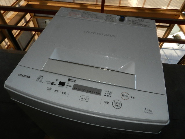 ☆ 東芝/TOSHIBA AW-45M5(W) 全自動洗濯機 4.5kg ピュアホワイト 戸田市引き取り歓迎 _画像3