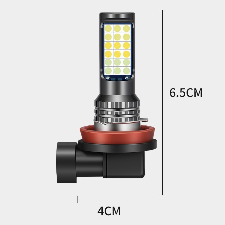 LED フォグランプ 3色切替 H8 H11 H16 36連SMD 12-36V LEDバルブ 2個セット ライト 電球 車 ホワイト レッド グリーン 白 赤 緑の画像9