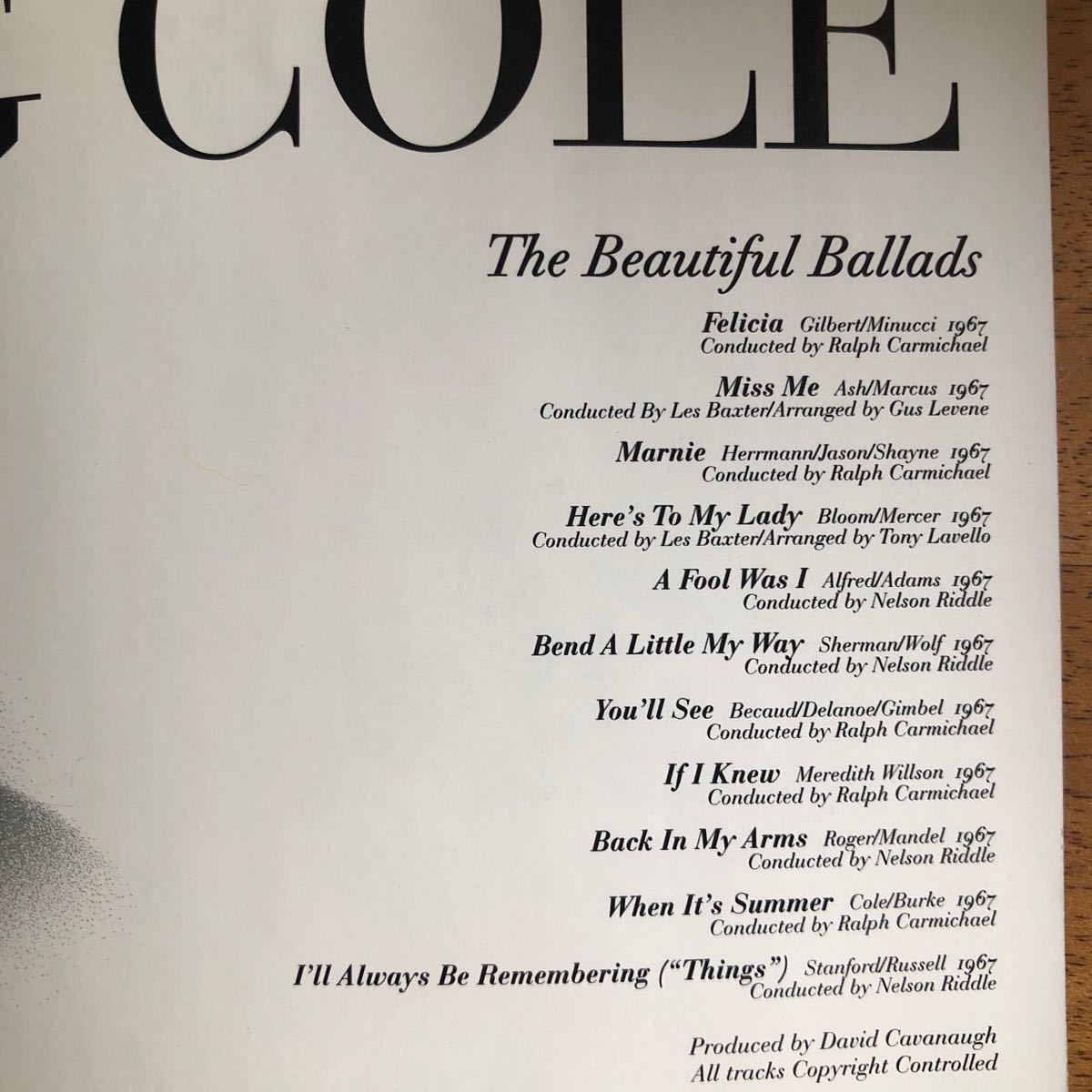 ◆Nat King Cole《Sincerely / The Beautiful Ballads》◆輸入盤 送料4点まで185円◆ナット・キング・コール_画像5