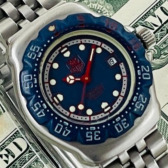 腕時計レディース電池交換済みタグホイヤーTAG Heuerアナログ370.508プロフェッショナル200m高級フォーミュラ1QZヴィンテージU596_画像3