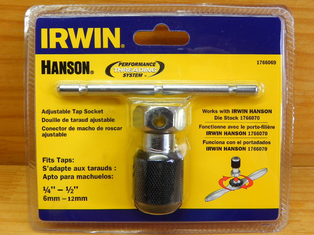 アーウィン IRWIN 3/8(9.5) チャック式 タップ ホルダー アダプター ソケットレンチ M6～M12用_コーケン3131A-1 タップホルダー