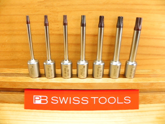 絶版品 PB SWISS TOOLS 3/8(9.5)ロング トルクス ソケット レンチ セット*V10-400B/SET