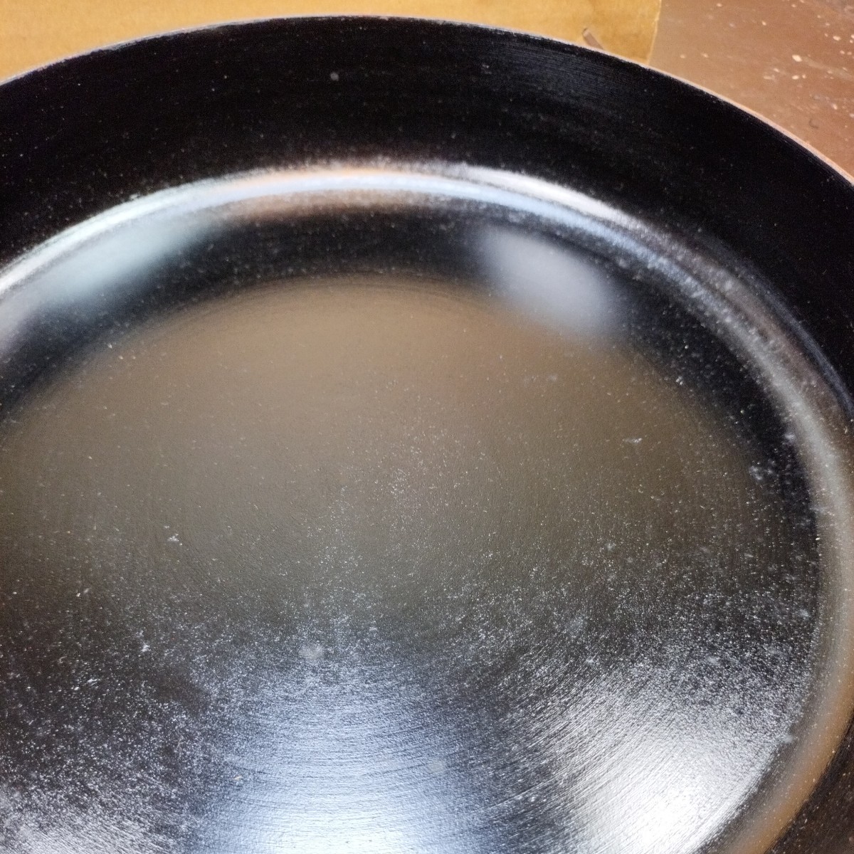  Showa Retro / south part iron vessel / saucepan for sukiyaki / unused / cookware / two-handled pot / sukiyaki nabe /. writing ./ iron made / iron ..... saucepan / iron saucepan / that time thing 