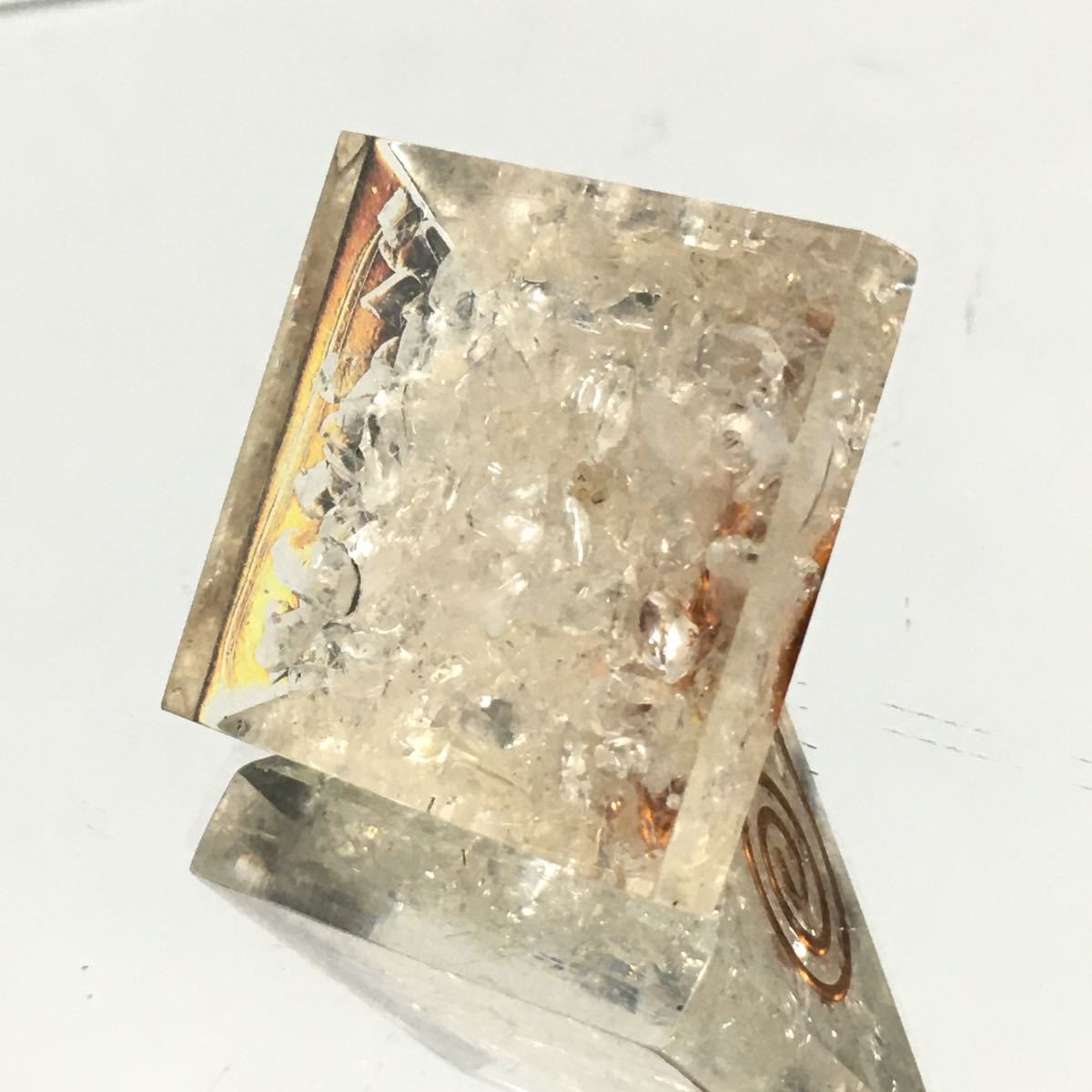 《置物》オルゴナイト　天然石ブラジル産　水晶　レイキマントラシンボル_画像4