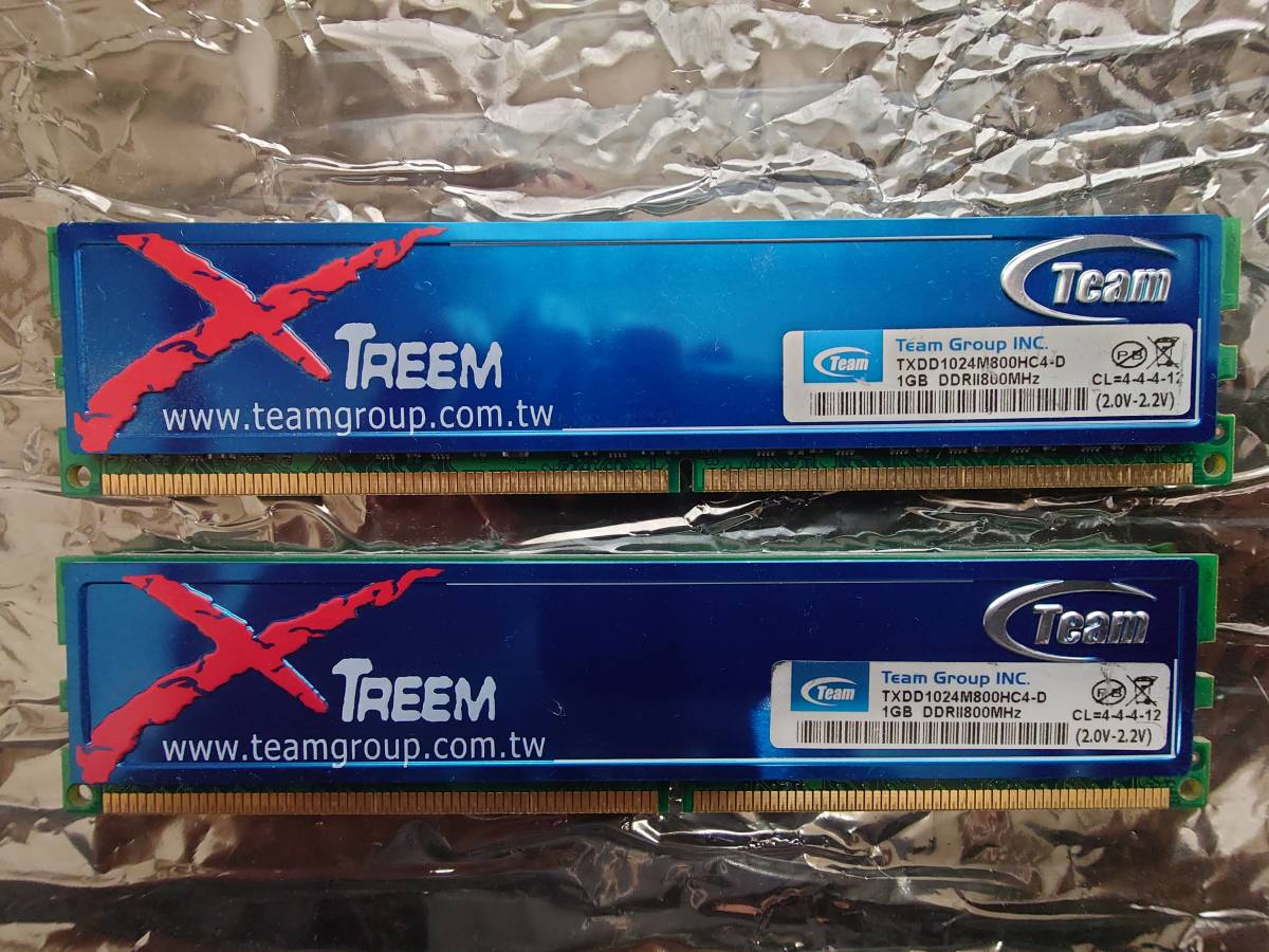 Team　DDR2 800MHz　1GB（2枚組）その２【ジャンク品】_画像1