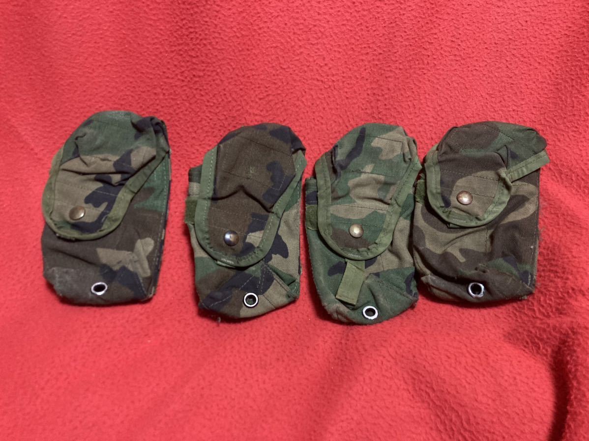 実物 molle2 ウッドランド マガジンポーチ 4個セットの画像1