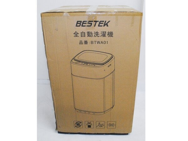 【一円スタート】BESTEK 洗濯機 小型洗濯機 コンパクト洗濯機 全自動 縦型 抗菌パルセーター 洗濯容量3.8kg ホワイト 1円 ☆D00870☆_画像3