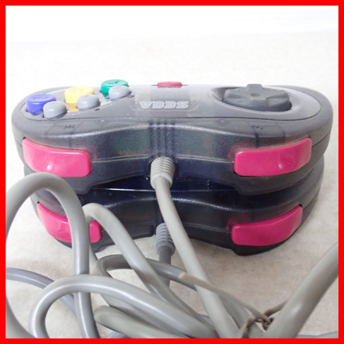 ◇動作品 SS セガサターン SEGA SATURN クールパッド コントローラ HSS-0101 まとめて2個セット スケルトン セガ【10_画像6