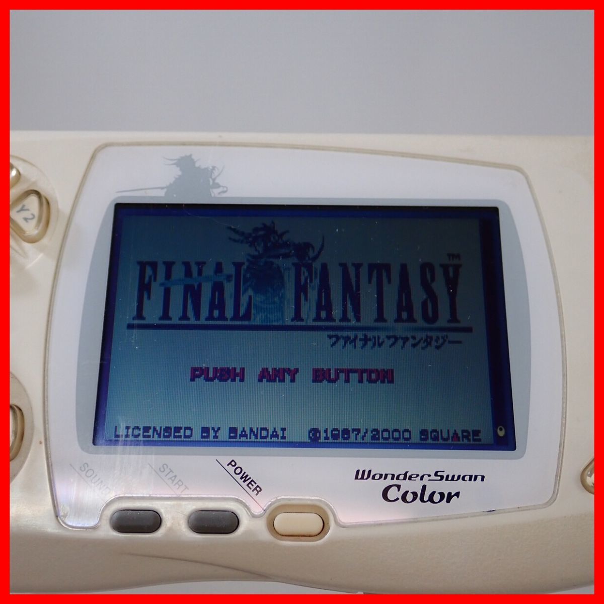 動作品 WSC ワンダースワンカラー FF同梱版 本体 WSC-001 + ソフト ファイナルファンタジー/II まとめてセット BANDAI FINAL FANTASY【10_画像3