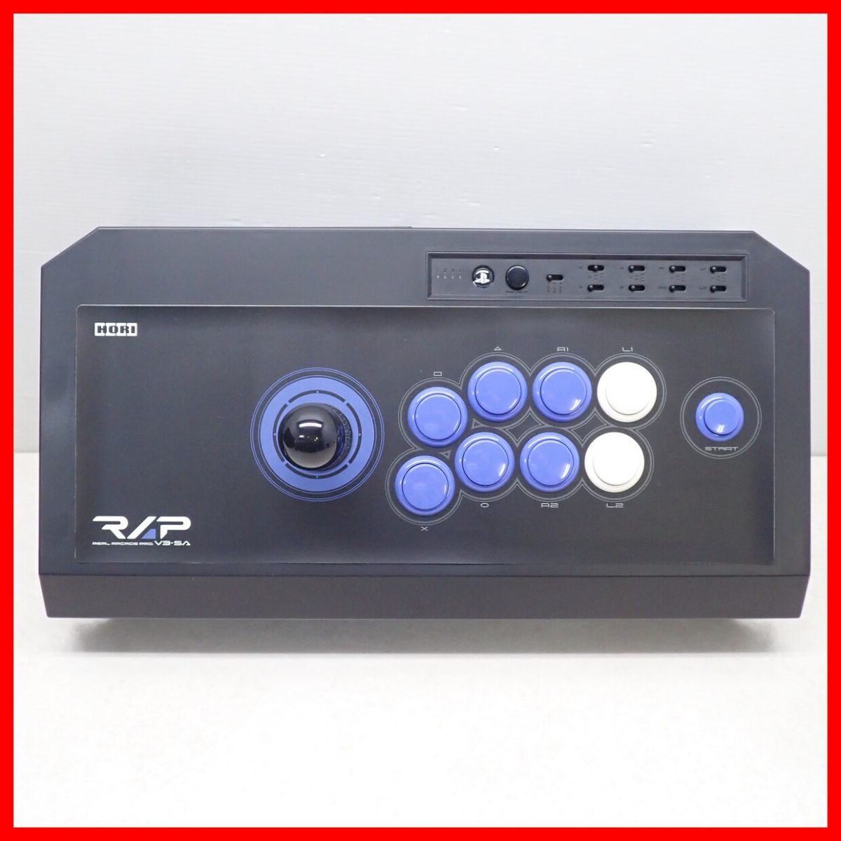 ◇動作品 PS3 プレステ3 HORI リアルアーケードプロ.V3 SA HP3-76 Amazon.co.jp オリジナルカラー ブラック×ダークブルー RAP 箱付【20_画像2