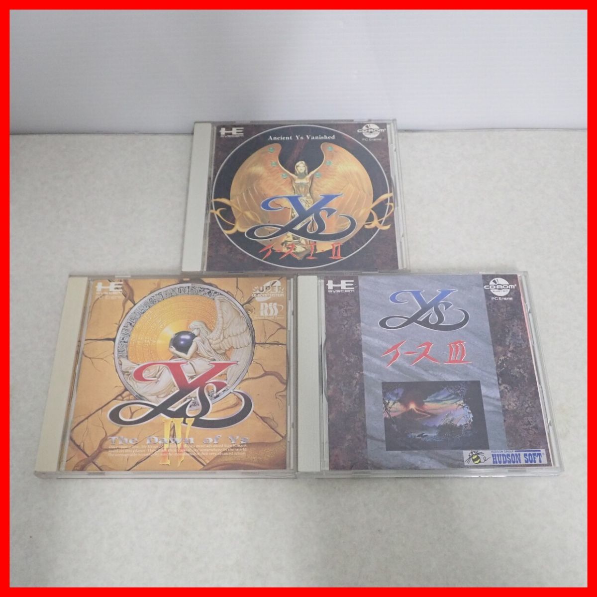 ◇動作保証品 PCE PCエンジン CD-ROM2/SUPER CD-ROM2 Ys イース I・II/III/IV まとめて3本セット HUDSON SOFT/Falcom 箱説帯ハガキ付【10_画像10