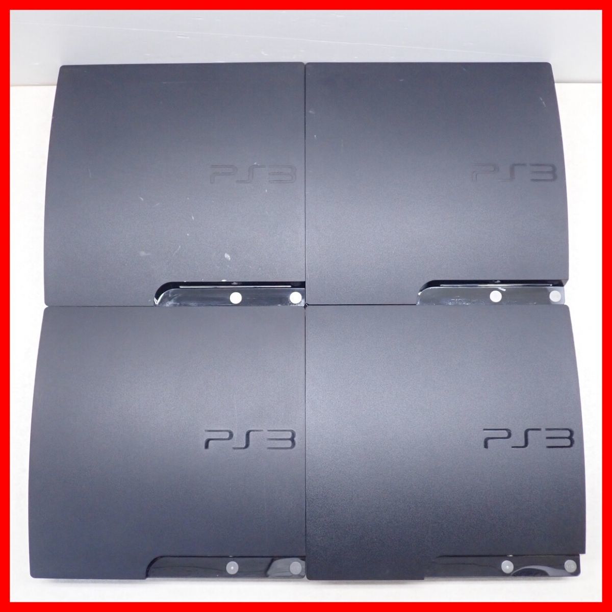 1円〜 PS3 プレステ3 本体のみ CECH-2000A 2台/2500A 2台 チャコール・ブラック まとめて4台セット SONY HDDなし 読込不可 ジャンク【40_画像1