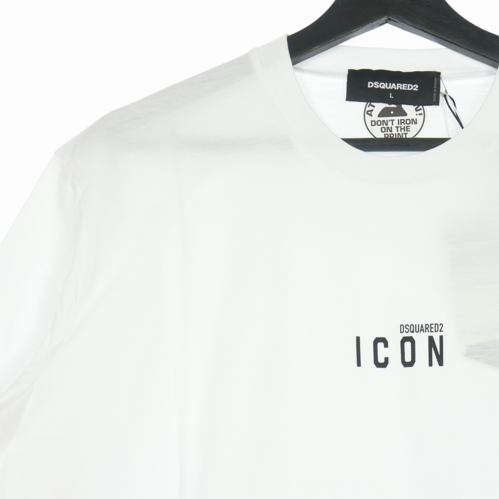 未使用品 ディースクエアード DSQUARED2 22SS Icon Mini Logo Tシャツ カットソー 半袖 M ホワイト 白 S79GC0010 国内正規 メンズの画像3